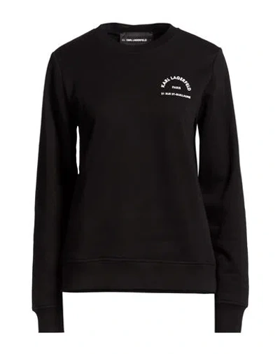 Karl Lagerfeld Woman Sweatshirt Black Size S Organic Cotton