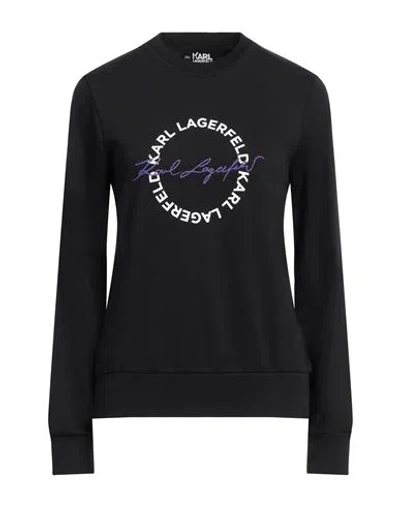 Karl Lagerfeld Woman Sweatshirt Black Size S Organic Cotton