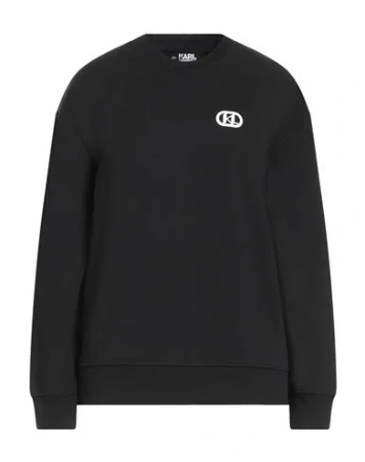 Karl Lagerfeld Woman Sweatshirt Black Size S Organic Cotton, Polyester