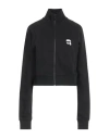 Karl Lagerfeld Woman Sweatshirt Black Size S Organic Cotton, Polyester In Black