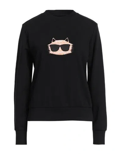 Karl Lagerfeld Woman Sweatshirt Black Size S Organic Cotton, Polyester