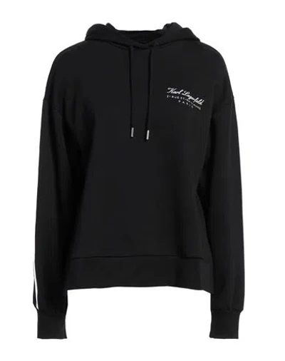 Karl Lagerfeld Woman Sweatshirt Black Size S Organic Cotton, Recycled Polyester
