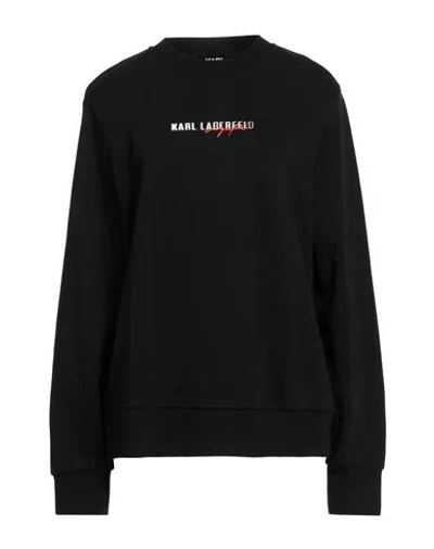Karl Lagerfeld Woman Sweatshirt Black Size L Cotton