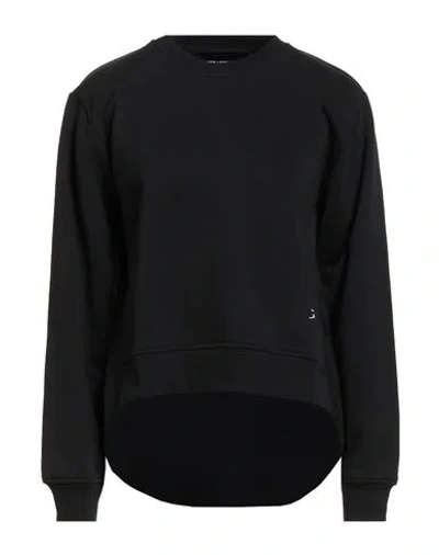 Karl Lagerfeld Woman Sweatshirt Black Size Xs Organic Cotton, Recycled Polyacrylic, Cotton