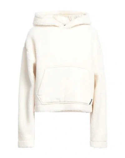 Karl Lagerfeld Woman Sweatshirt Cream Size S Polyester, Wool In White