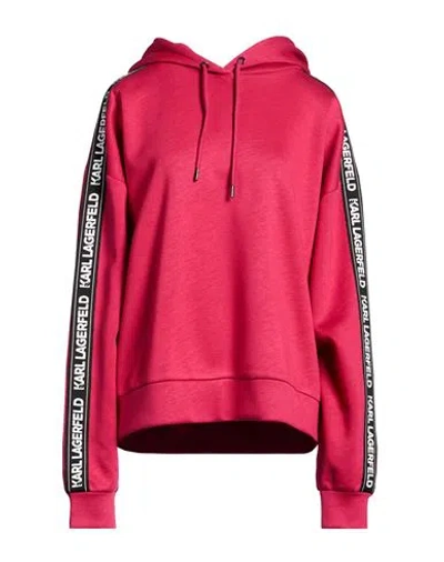 Karl Lagerfeld Woman Sweatshirt Garnet Size L Viscose, Polyurethane In Pink