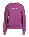 Karl Lagerfeld Woman Sweatshirt Mauve Size L Organic Cotton In Purple