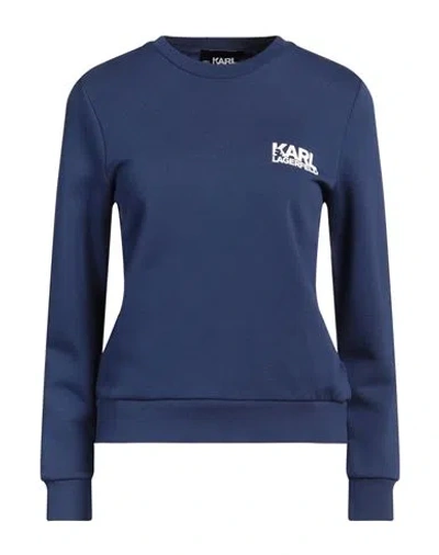 Karl Lagerfeld Woman Sweatshirt Navy Blue Size Xs Cotton