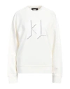 Karl Lagerfeld Logo-print Crew-neck Sweatshirt In Off White