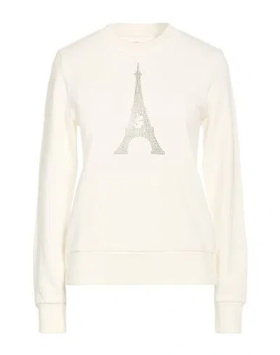Karl Lagerfeld Woman Sweatshirt Off White Size S Cotton In Neutral