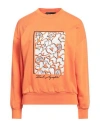Karl Lagerfeld Woman Sweatshirt Orange Size L Organic Cotton