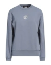 Karl Lagerfeld Woman Sweatshirt Pastel Blue Size L Cotton