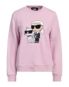 Karl Lagerfeld Ikonik 2.0 Organic Cotton Sweatshirt In Pink