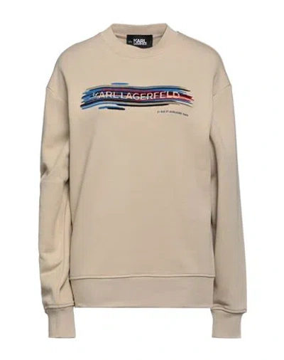 Karl Lagerfeld Woman Sweatshirt Sand Size S Cotton