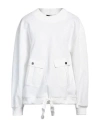Karl Lagerfeld Woman Sweatshirt White Size 2 Polyester, Cotton, Elastane In White