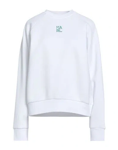 Karl Lagerfeld Woman Sweatshirt White Size L Organic Cotton, Polyester