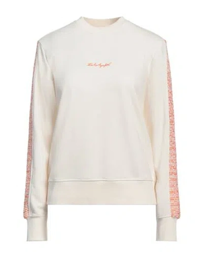 Karl Lagerfeld Woman Sweatshirt White Size L Organic Cotton, Polyester