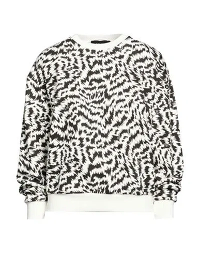 Karl Lagerfeld Woman Sweatshirt White Size L Organic Cotton, Recycled Polyester In Multi
