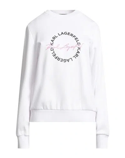 Karl Lagerfeld Woman Sweatshirt White Size M Organic Cotton