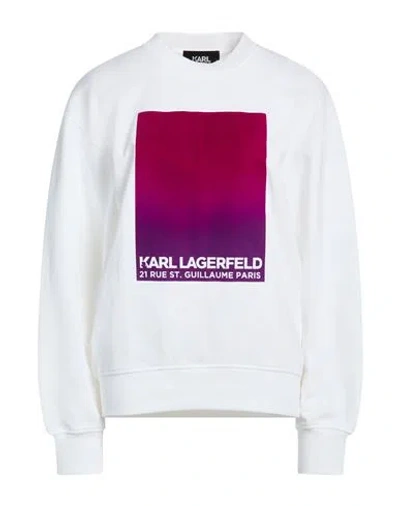 Karl Lagerfeld Woman Sweatshirt White Size S Cotton