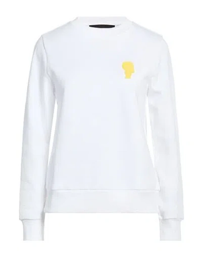 Karl Lagerfeld Woman Sweatshirt White Size S Organic Cotton, Cotton