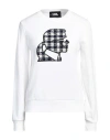 Karl Lagerfeld Woman Sweatshirt White Size Xs Cotton In White