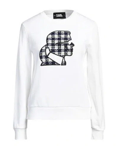 Karl Lagerfeld Woman Sweatshirt White Size Xs Cotton
