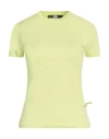 Karl Lagerfeld Woman T-shirt Acid Green Size L Cotton In Green