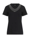 Karl Lagerfeld Woman T-shirt Black Size L Cotton In Black