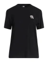 Karl Lagerfeld Ikonik 2.0 Organic-cotton T-shirt In Black
