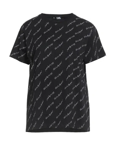 Karl Lagerfeld Woman T-shirt Black Size L Cotton