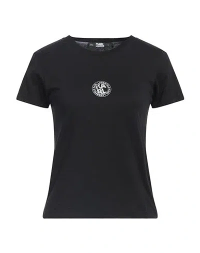 Karl Lagerfeld Woman T-shirt Black Size Xs Cotton