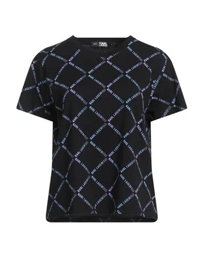 Karl Lagerfeld Woman T-shirt Black Size L Cotton