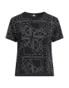 Karl Lagerfeld Woman T-shirt Black Size L Cotton