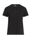 Karl Lagerfeld Woman T-shirt Black Size L Organic Cotton
