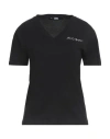 Karl Lagerfeld Woman T-shirt Black Size L Organic Cotton