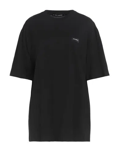 Karl Lagerfeld Woman T-shirt Black Size L Organic Cotton