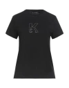 Karl Lagerfeld Woman T-shirt Black Size M Cotton