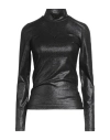 Karl Lagerfeld Woman T-shirt Black Size M Organic Cotton, Elastane In Black