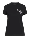 Karl Lagerfeld Woman T-shirt Black Size S Organic Cotton
