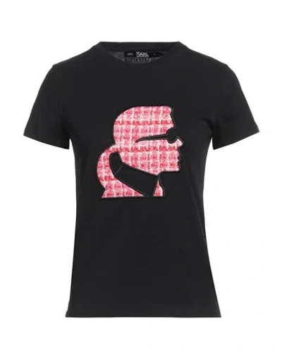 Karl Lagerfeld Woman T-shirt Black Size Xs Cotton