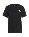 Karl Lagerfeld Ikonik 2.0 Organic-cotton T-shirt In Black