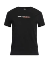 Karl Lagerfeld Woman T-shirt Black Size Xs Organic Cotton In Black