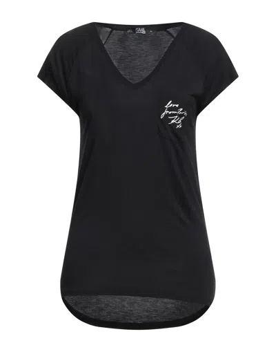 Karl Lagerfeld T-shirts In Black