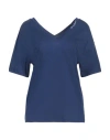 Karl Lagerfeld Woman T-shirt Blue Size L Organic Cotton In Blue