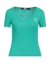 Karl Lagerfeld Woman T-shirt Emerald Green Size L Organic Cotton In Green