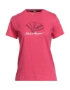 Karl Lagerfeld Woman T-shirt Fuchsia Size S Organic Cotton In Pink