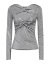 Karl Lagerfeld Twisted Cut-out T-shirt In Grey