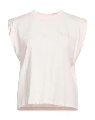 Karl Lagerfeld Woman T-shirt Light Pink Size L Organic Cotton