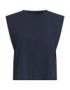 Karl Lagerfeld Woman T-shirt Midnight Blue Size L Organic Cotton In Blue